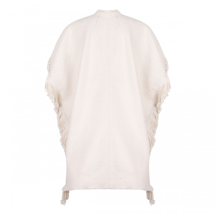 Le Noir Cortina Greya Fringed Cape Coat