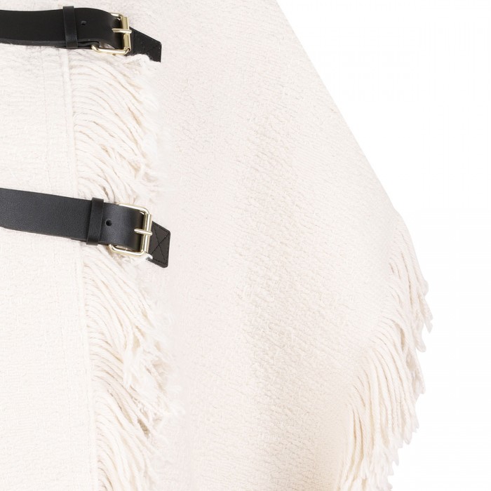 Le Noir Cortina Greya Fringed Cape Coat