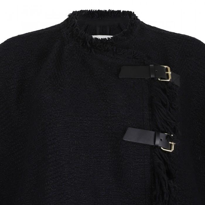 Le Noir Cortina Greya Fringed Cape Coat