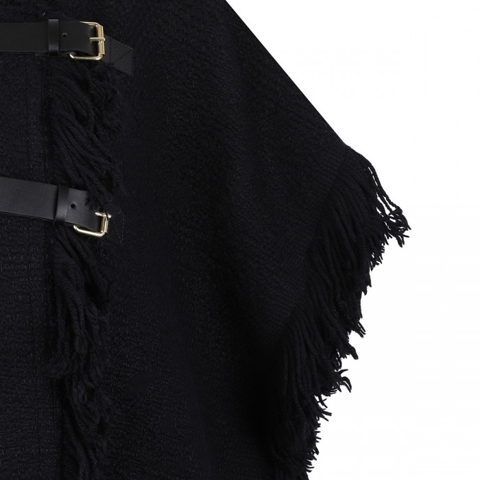 Le Noir Cortina Greya Fringed Cape Coat