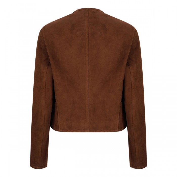 Le Noir Cortina Hazelnut-hue Suede Blazer