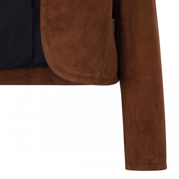 Le Noir Cortina Hazelnut-hue Suede Blazer