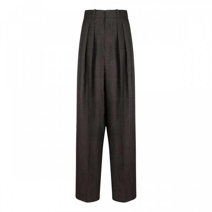le noir cortina Herringbone wool pants