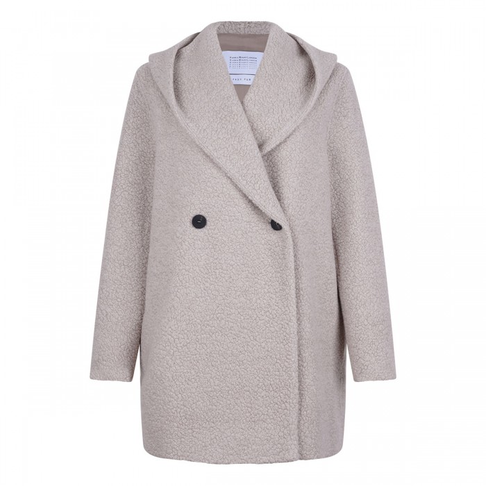 le noir cortina Hooded double breasted jacket