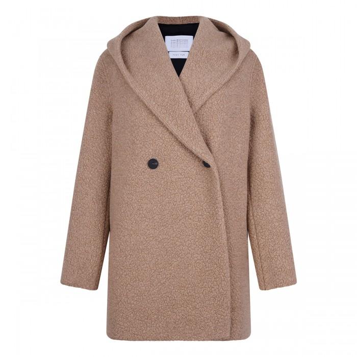 le noir cortina Hooded double breasted jacket