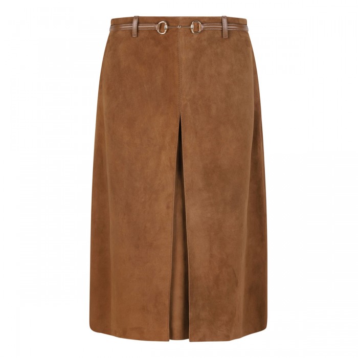 le noir cortina Horsebit suede skirt