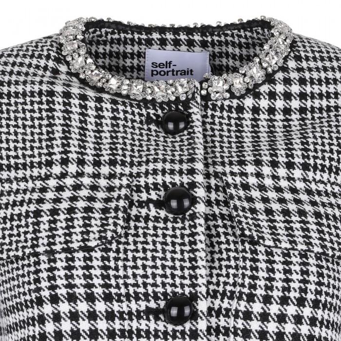 Le Noir Cortina Houndstooth Crystal Trim Jacket
