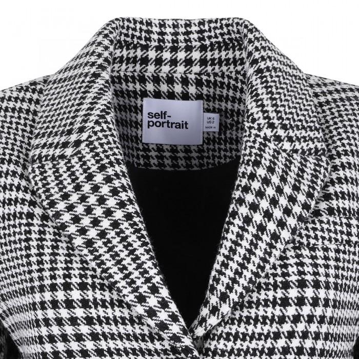 Le Noir Cortina Houndstooth Wool Blend Blazer