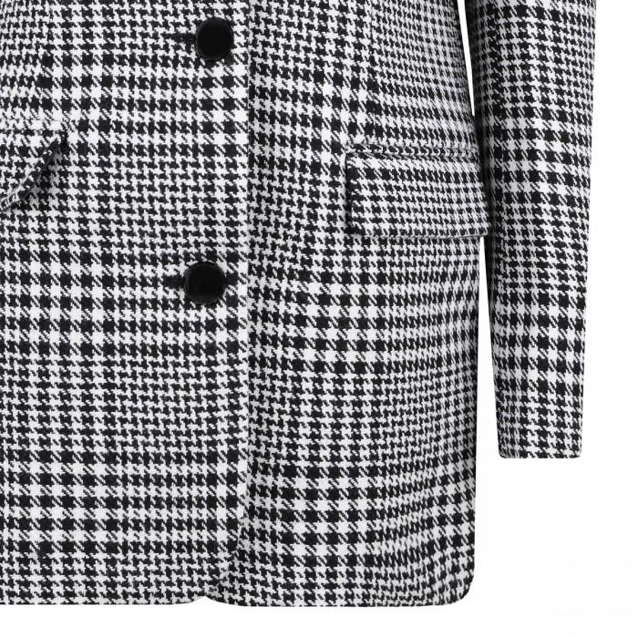 Le Noir Cortina Houndstooth Wool Blend Blazer