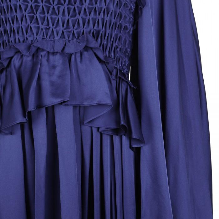 Le Noir Cortina Hypnotic Smocked Flutter Dress