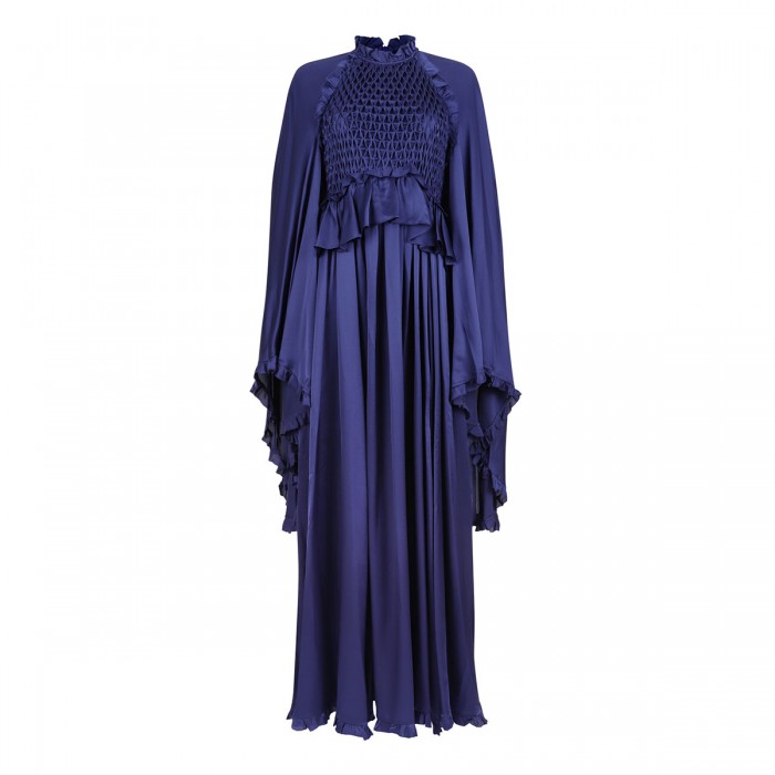 le noir cortina Hypnotic smocked flutter dress