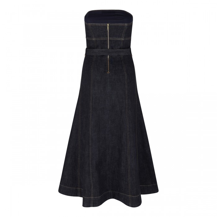 Le Noir Cortina Indigo Denim Bandeau Dress