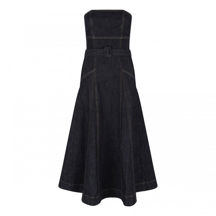 le noir cortina Indigo denim bandeau dress