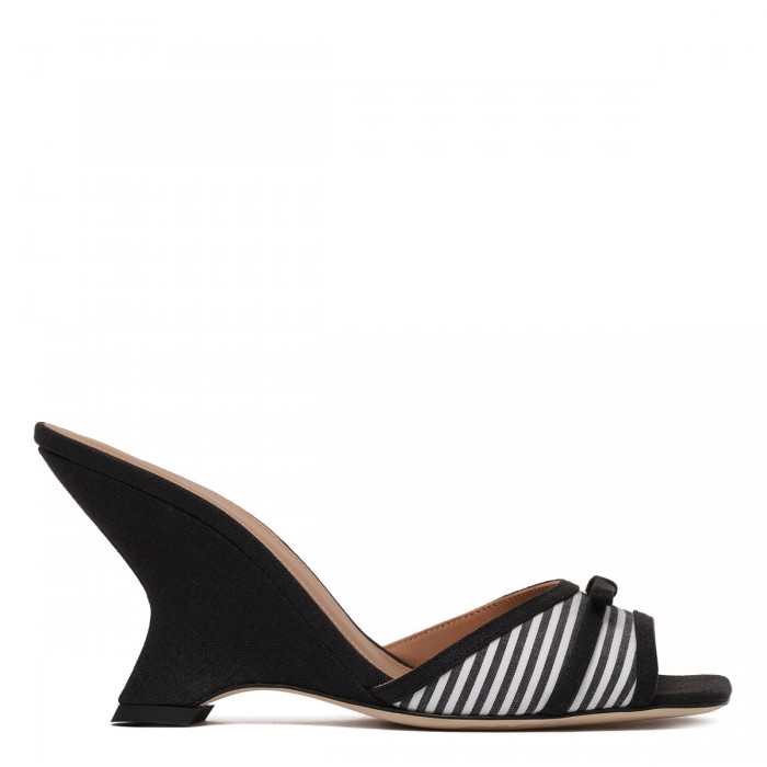 le noir cortina Isla 85 mule sandals