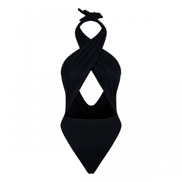 le noir cortina Italian Stallion cut-out swimsuit