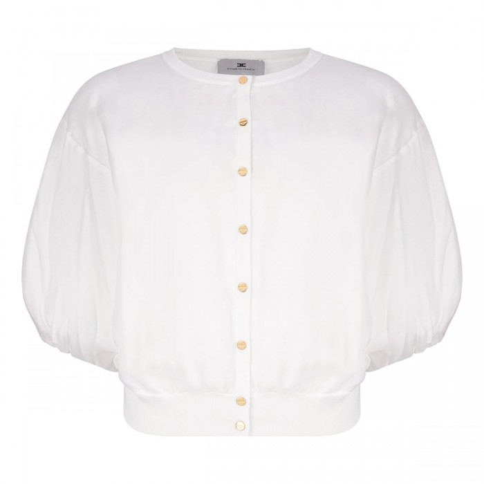 le noir cortina Ivory voile cardigan