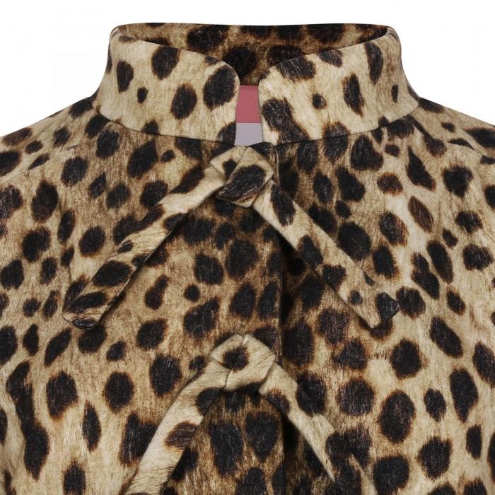 Le Noir Cortina Jaguar Spots Printed Wool Coat
