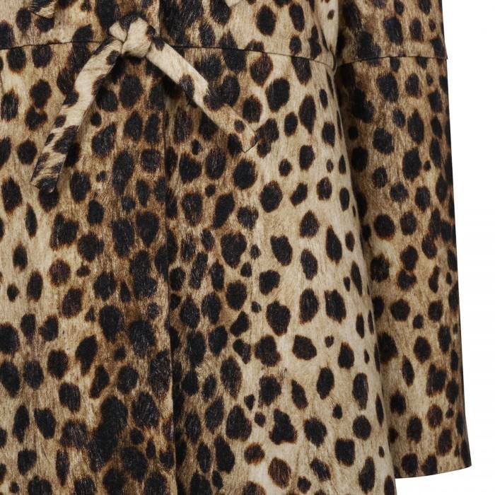 Le Noir Cortina Jaguar Spots Printed Wool Coat