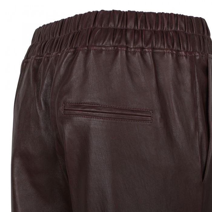 Le Noir Cortina Jardin Burgundy Leather Pants