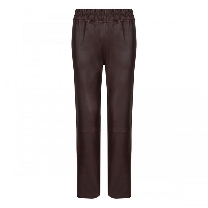 le noir cortina Jardin burgundy leather pants