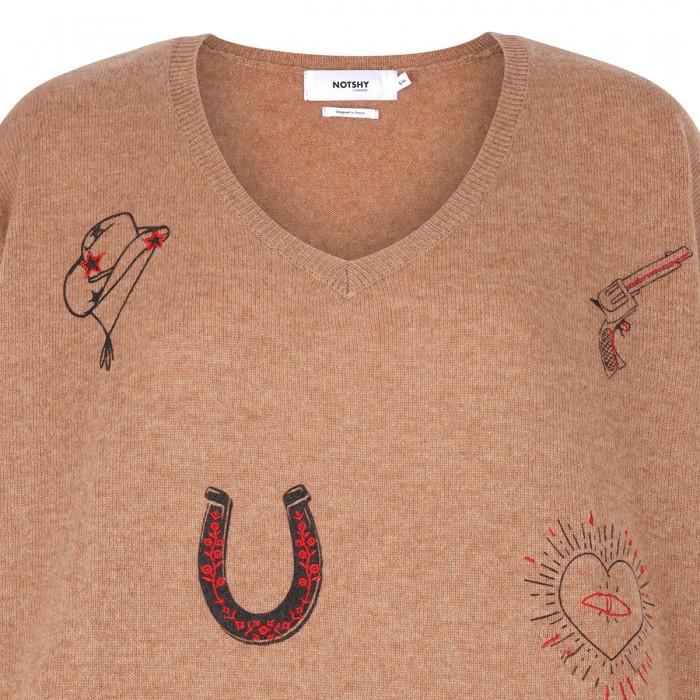 Le Noir Cortina Josephine Cashmere Poncho Sweater