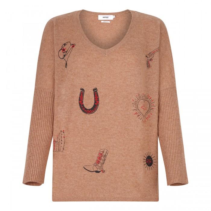 le noir cortina Josephine cashmere poncho sweater