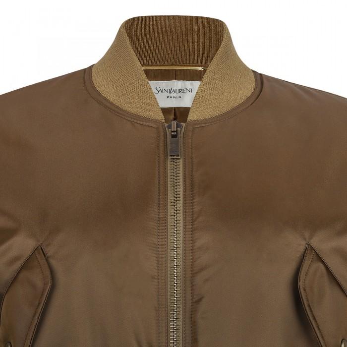 Le Noir Cortina Khaki Bomber Jacket