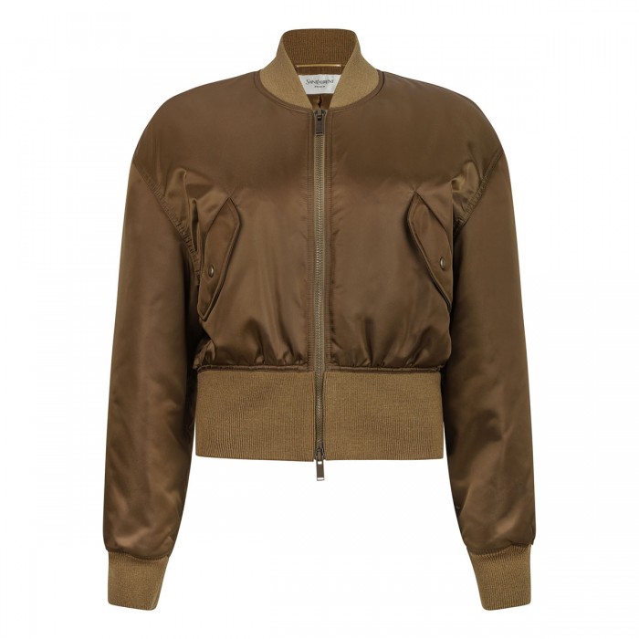 le noir cortina Khaki bomber jacket