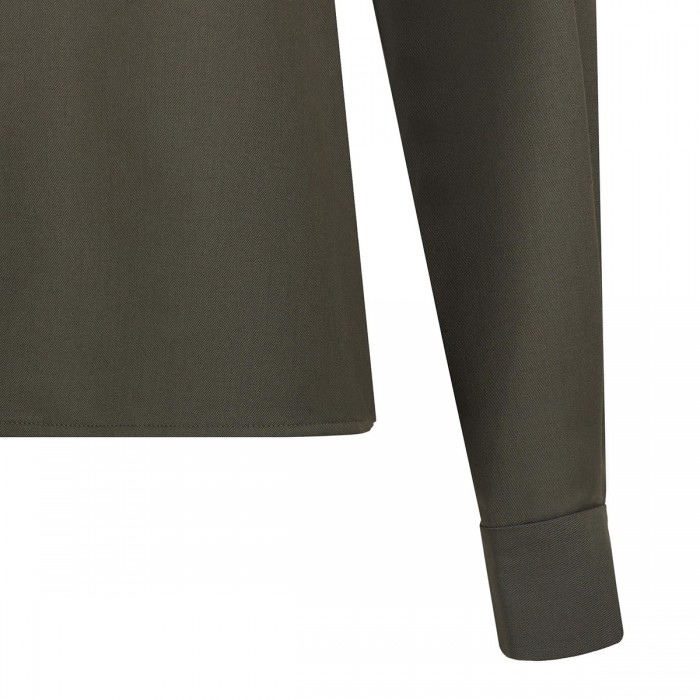 Le Noir Cortina Khaki Twill Pussy Bow Blouse