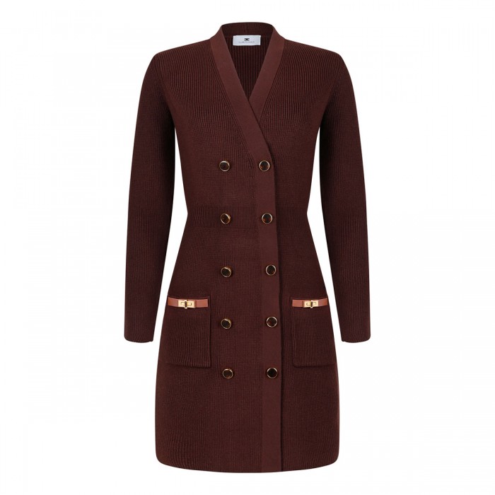 le noir cortina Knit mini coat dress