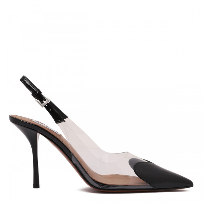 le noir cortina Le cœur 90 slingback pumps