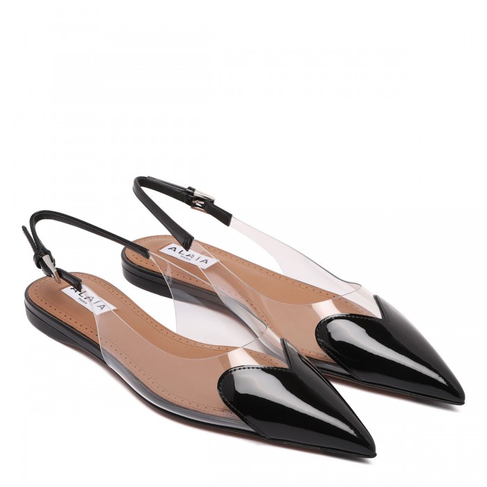 Le Noir Cortina Le Cœur Flat Slingbacks