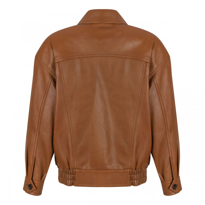 le Noir Cortina Leather Bomber Jacket