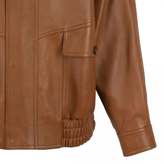 le Noir Cortina Leather Bomber Jacket