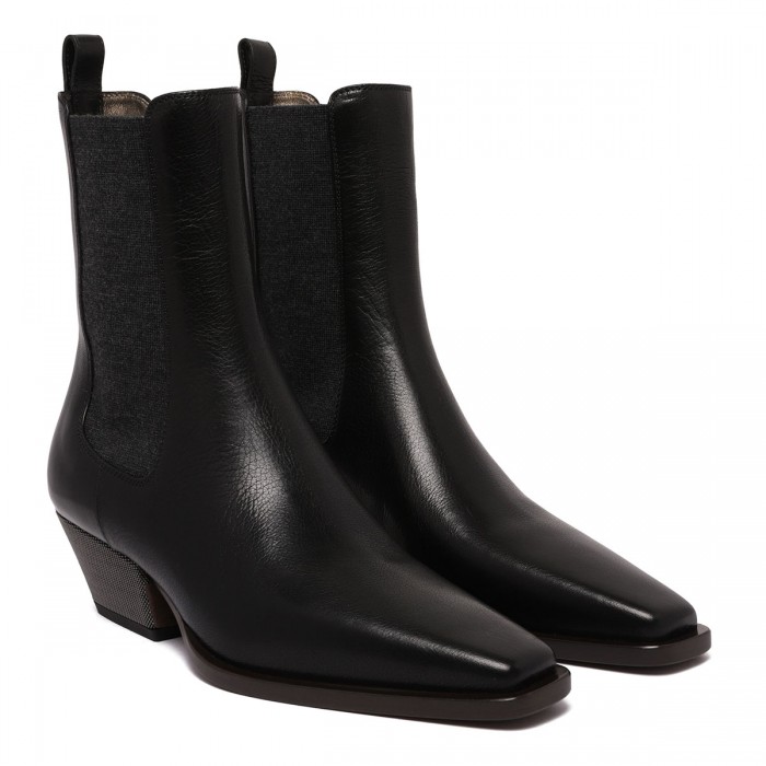 Le Noir Cortina Leather Chelsea Boots