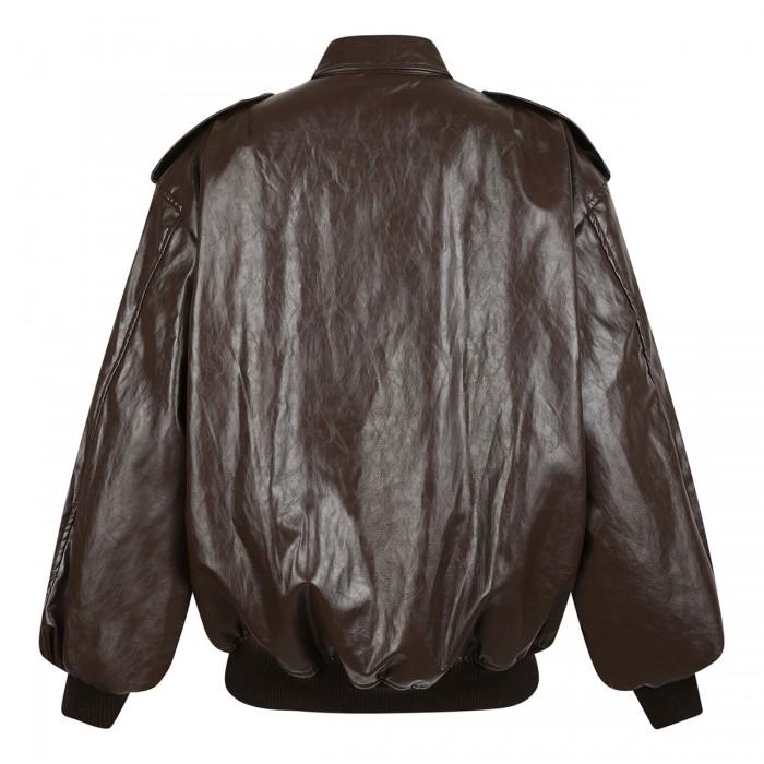 Le Noir Cortina Leather Effect Bomber Jacket