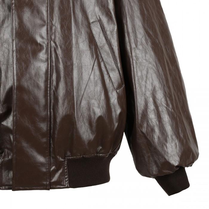 Le Noir Cortina Leather Effect Bomber Jacket
