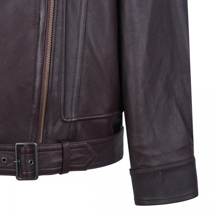 Le Noir Cortina Leather Oversized Biker Jacket