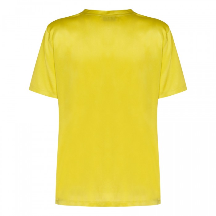 Le Noir Cortina Lemon Yellow Silk T-shirt