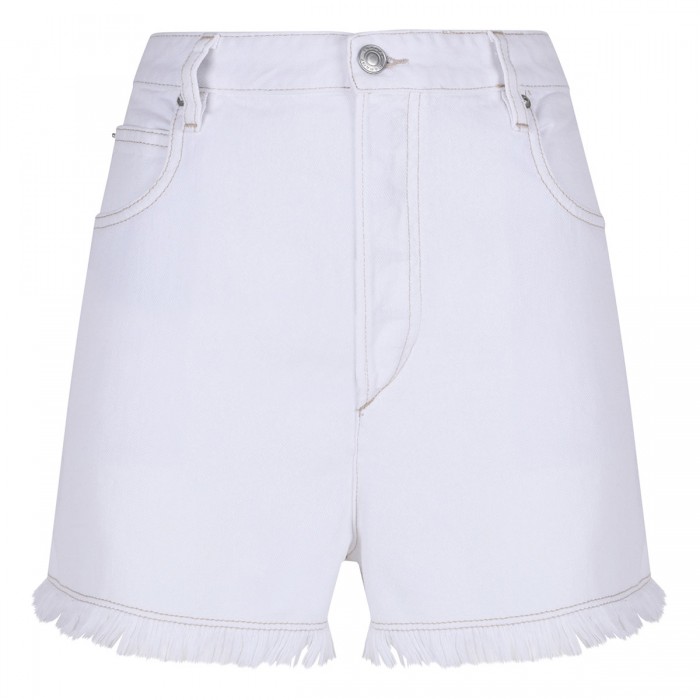 le noir cortina Lesia white denim shorts