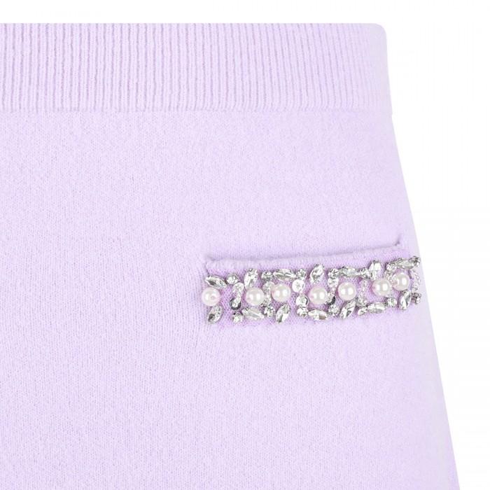 Le Noir Cortina Lilac Crystal Trim Skirt