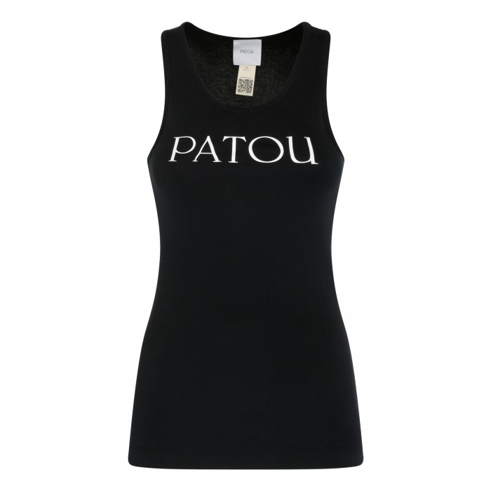 le noir cortina Logo black tank top