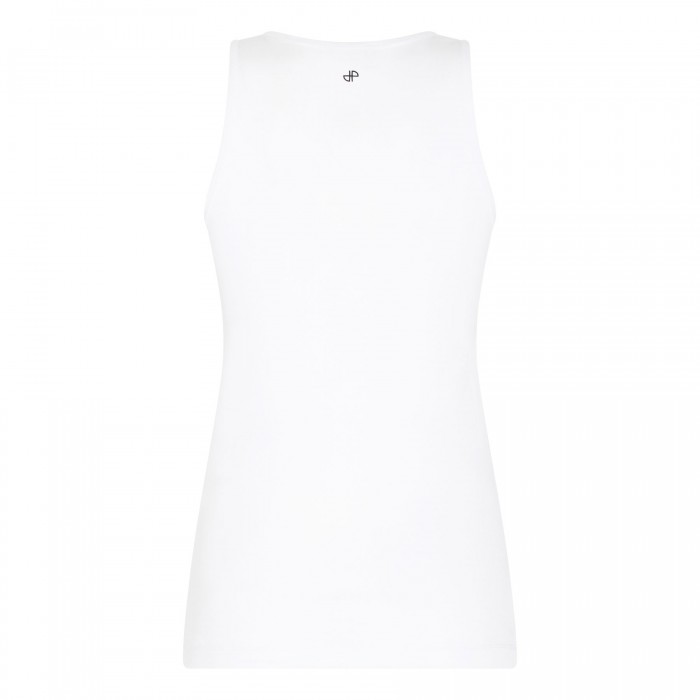 le noir cortina Logo white tank top