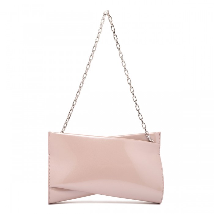 le noir cortina Loubitwist patent leather clutch