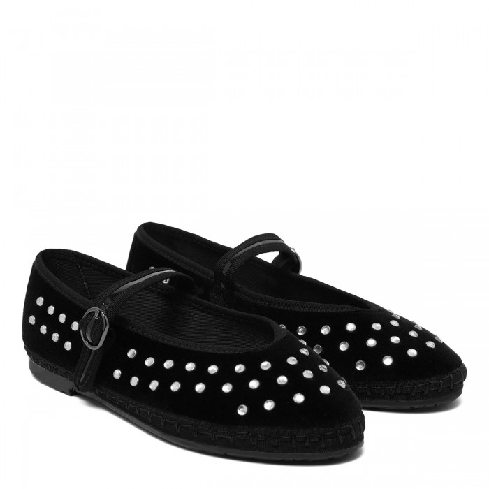 Le Noir Cortina Mae Crystal Mary Jane Ballerinas