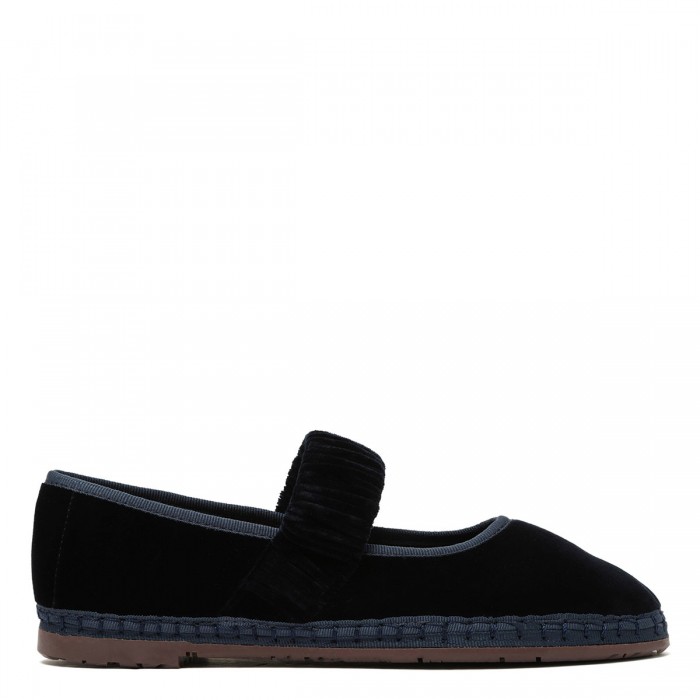 le noir cortina Mafalda Mary Jane ballerinas