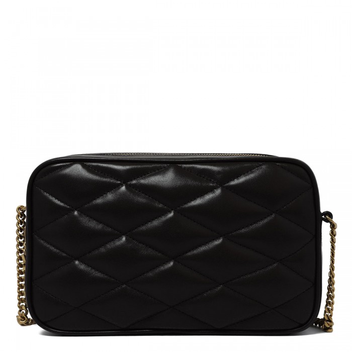 le noir cortina Matelassé leather camera bag