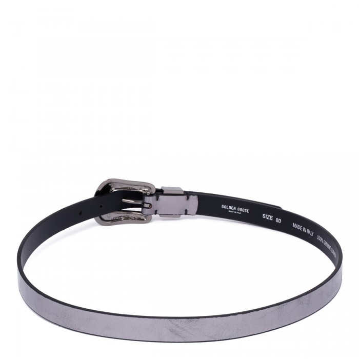 Le Noir Cortina Metallic Patent Leather Belt