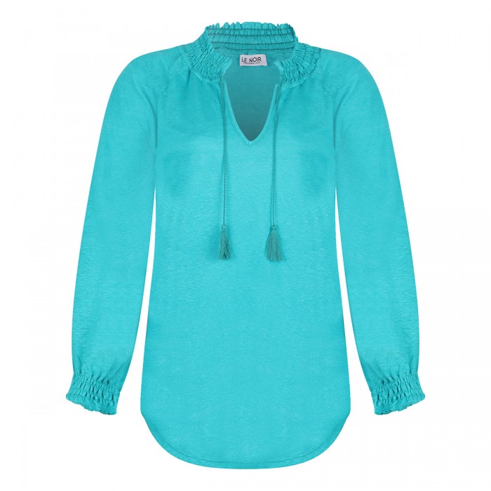 le noir cortina Minos linen top