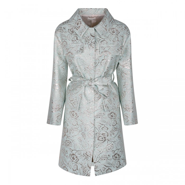 le noir cortina Mint green brocade long jacket